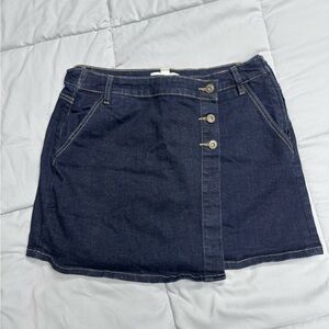 Chelsea & Violet Dark Blue Denim Mini Skirt